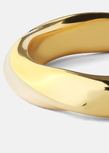 Ring Swirl - Verguld met 18k goud