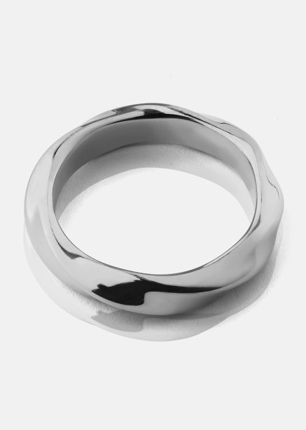 Ring Swirl - Verzilverd