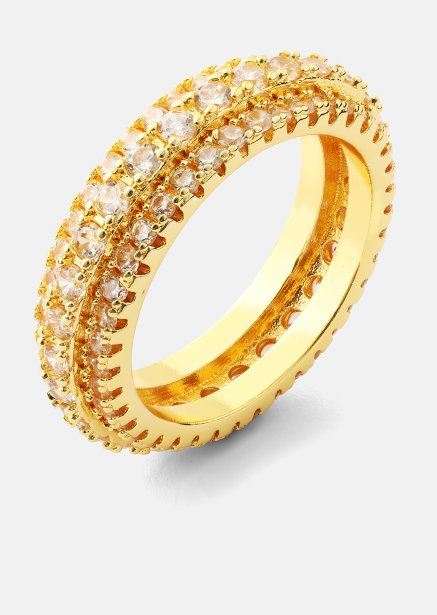 Ring Crystal Shimmer - Verguld met 18k goud
