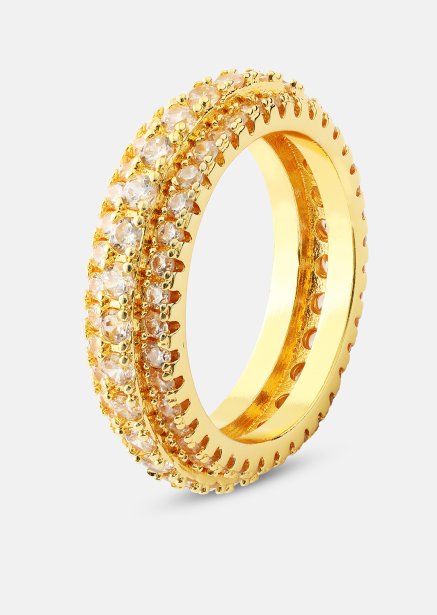 Ring Crystal Shimmer - Verguld met 18k goud