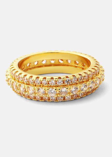 Ring Crystal Shimmer - Verguld met 18k goud