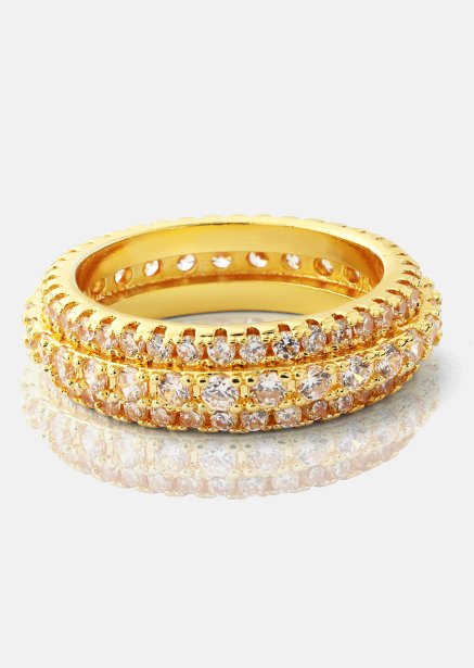 Ring Crystal Shimmer - Verguld met 18k goud