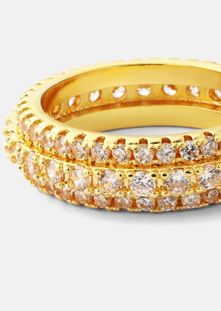 Ring Crystal Shimmer - Verguld met 18k goud