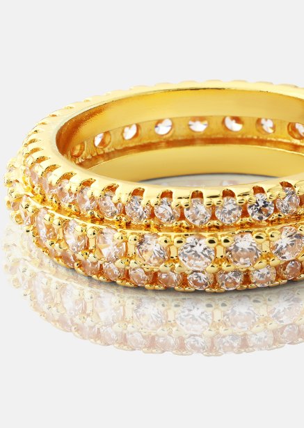 Ring Crystal Shimmer - Verguld met 18k goud