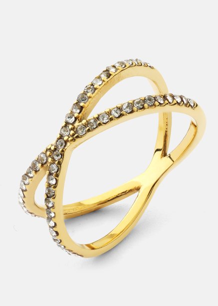 Ring Sparkle X - Verguld met 18k goud