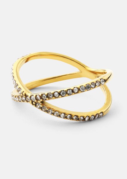 Ring Sparkle X - Verguld met 18k goud
