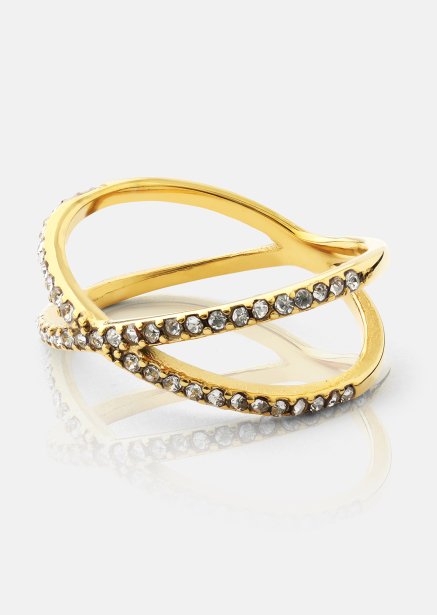 Ring Sparkle X - Verguld met 18k goud