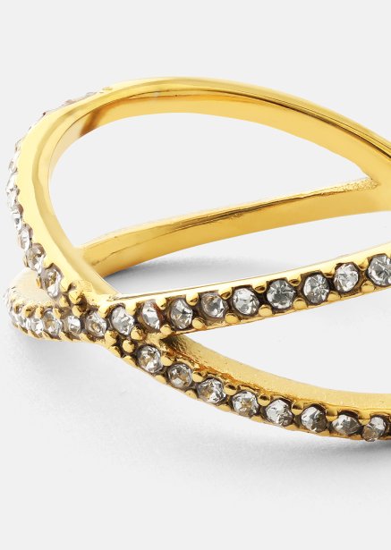 Ring Sparkle X - Verguld met 18k goud