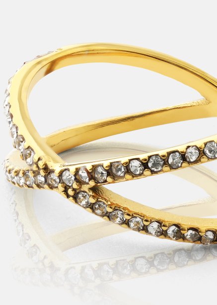 Ring Sparkle X - Verguld met 18k goud