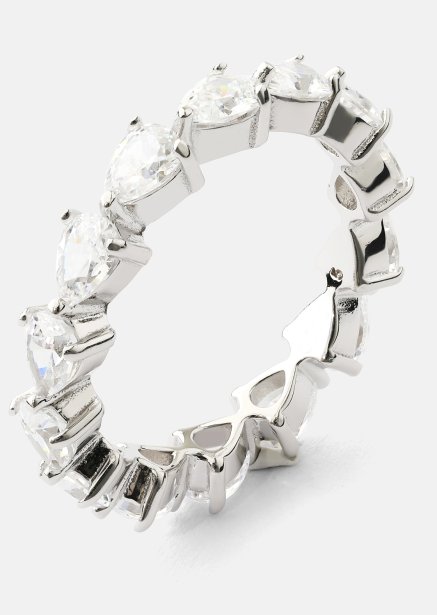 Bezel Glimmer Ring - Verzilverd