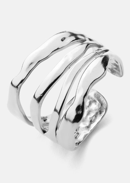 Ring Wave - Verzilverd