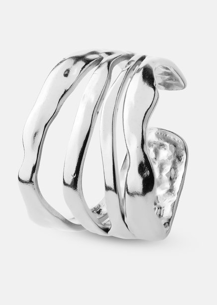 Ring Wave - Verzilverd