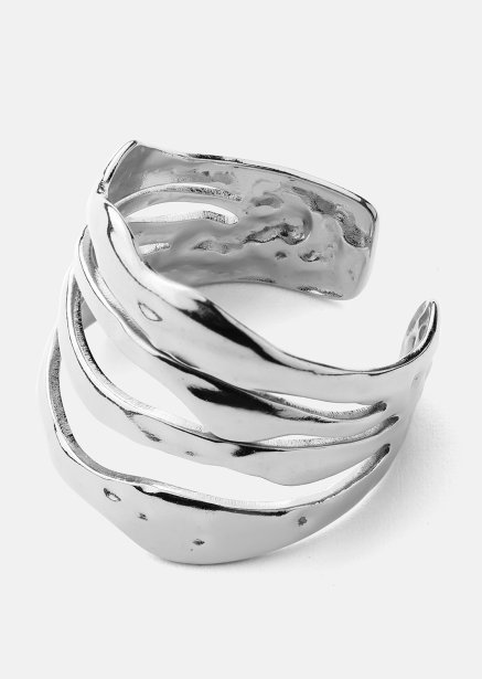 Ring Wave - Verzilverd