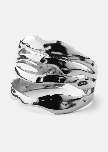 Ring Wave - Verzilverd