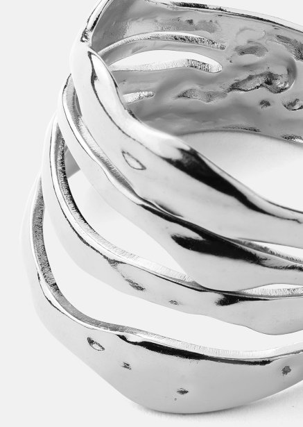 Ring Wave - Verzilverd