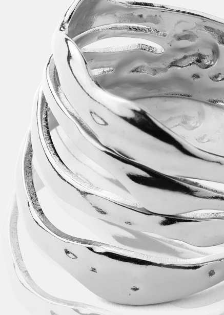 Ring Wave - Verzilverd
