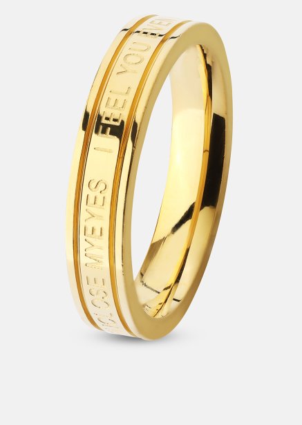 Ring Plain Link - 18k Verguld
