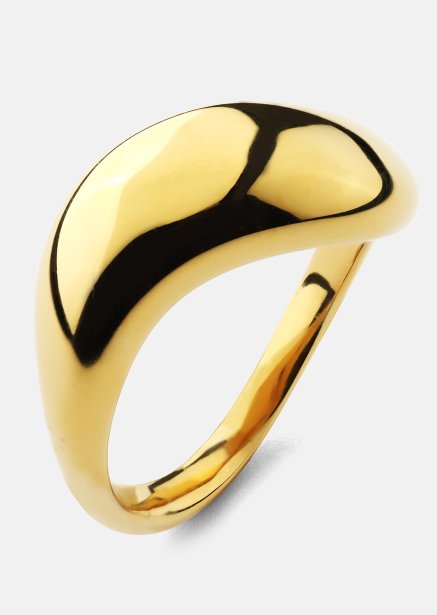 Ring Soft Curve - 18k Verguld