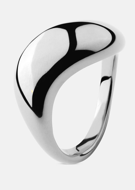 Ring Soft Curve - Verzilverd