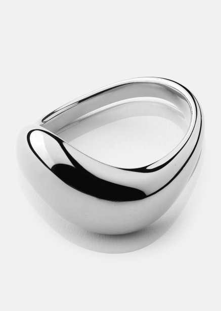 Ring Soft Curve - Verzilverd