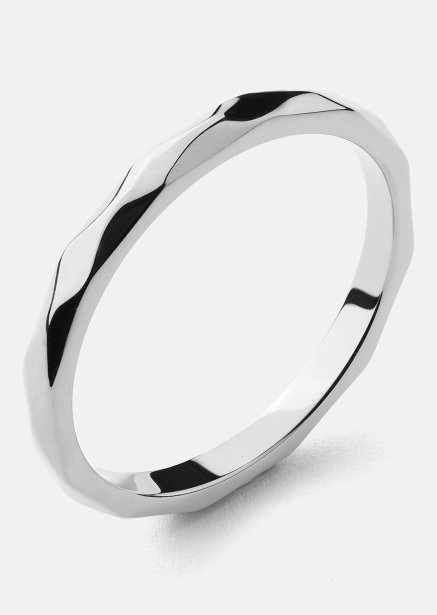 Ring Facet Gleam - Verzilverd
