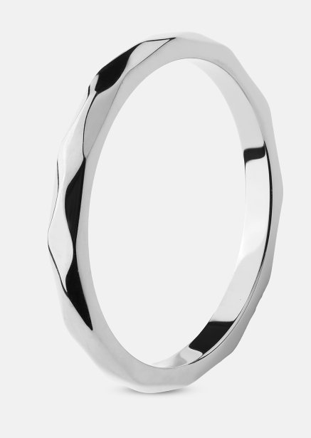 Ring Facet Gleam - Verzilverd