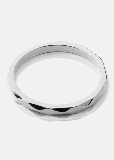 Ring Facet Gleam - Verzilverd