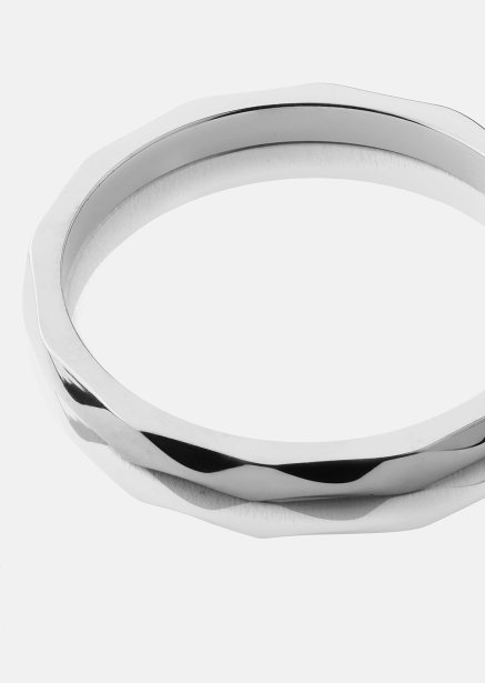 Ring Facet Gleam - Verzilverd