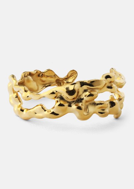 Ring Molten Wave - 18k Verguld