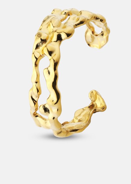 Ring Molten Wave - 18k Verguld