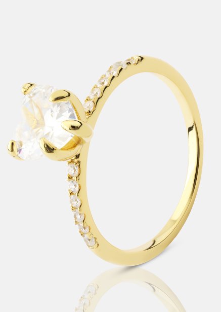 Heartlight Solitaire Ring - 18k Verguld