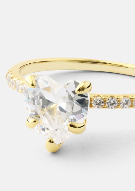 Heartlight Solitaire Ring - 18k Verguld