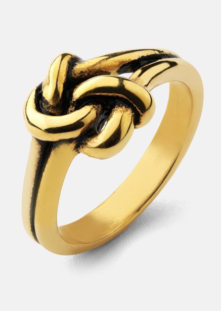 Ring Knot - Verguld met 18k goud