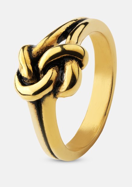 Ring Knot - Verguld met 18k goud