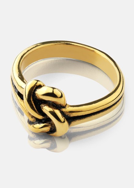 Ring Knot - Verguld met 18k goud