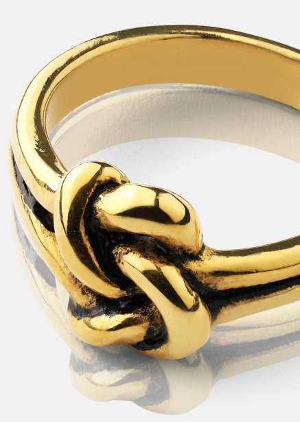 Ring Knot - Verguld met 18k goud
