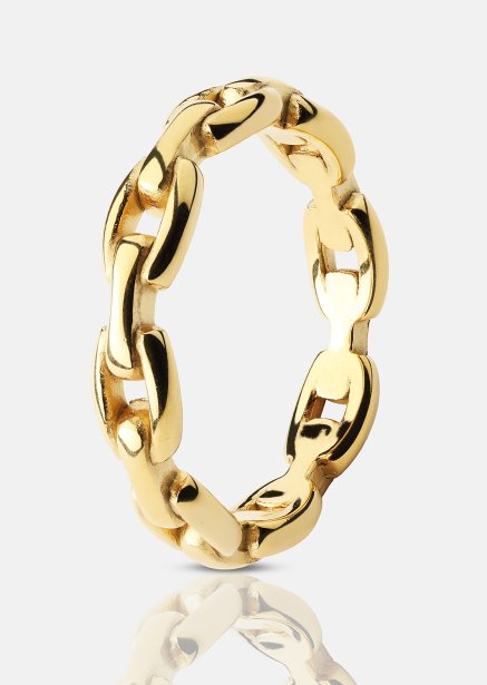 Ring Bold Chain - 18K Verguld
