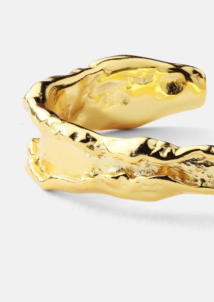 Ring Raw Texture - Verguld met 18k goud