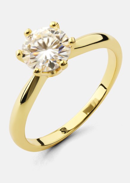 Ring Solitaire - 18K Verguld