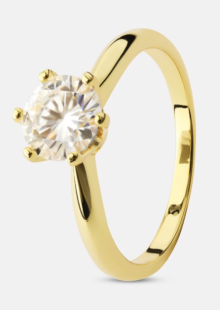 Ring Solitaire - 18K Verguld