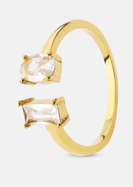 Ring Duo Cut - 18k Verguld
