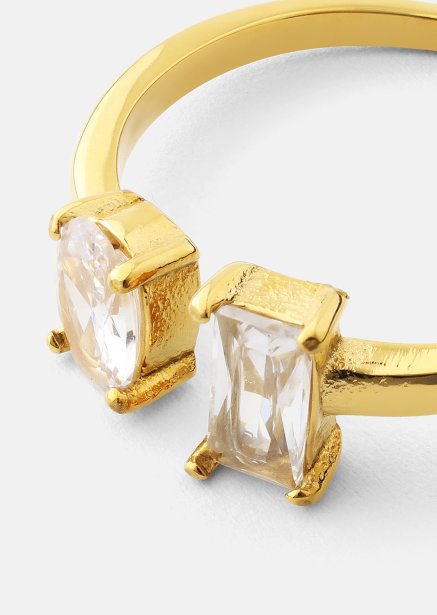 Ring Duo Cut - 18k Verguld