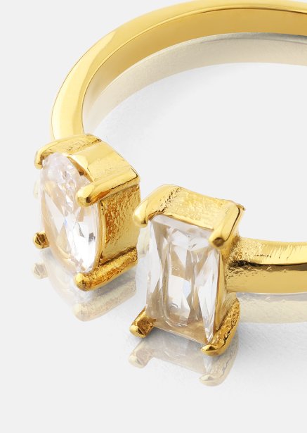 Ring Duo Cut - 18k Verguld