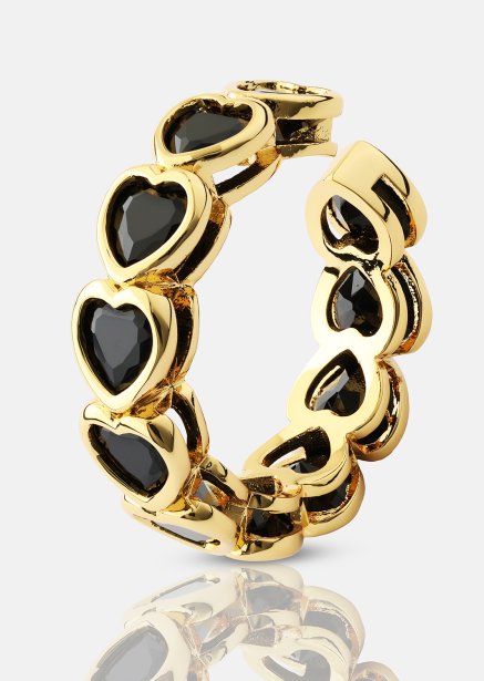 Ring Eternal Night Heart - 18k Verguld