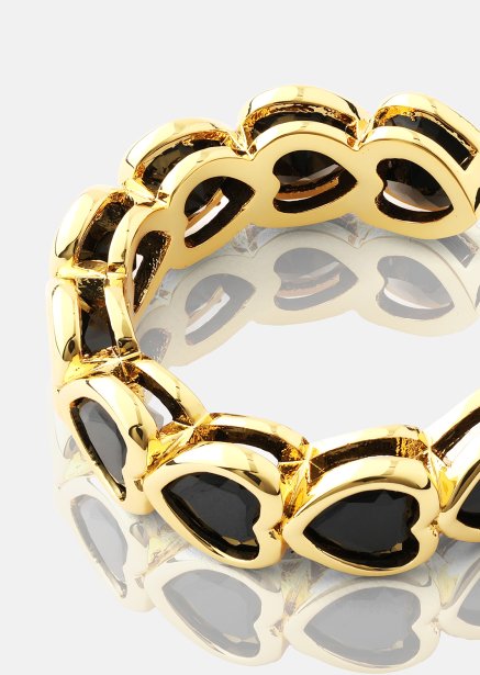 Ring Eternal Night Heart - 18k Verguld