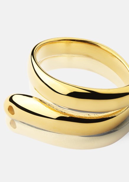 Ring Wave - 18k Verguld