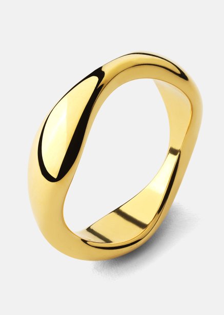 Ring Organic Curve - 18k Verguld