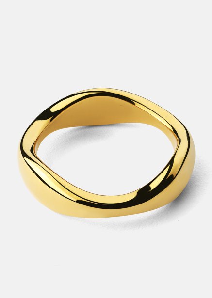 Ring Organic Curve - 18k Verguld