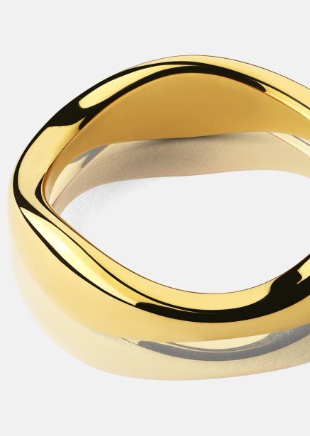 Ring Organic Curve - 18k Verguld