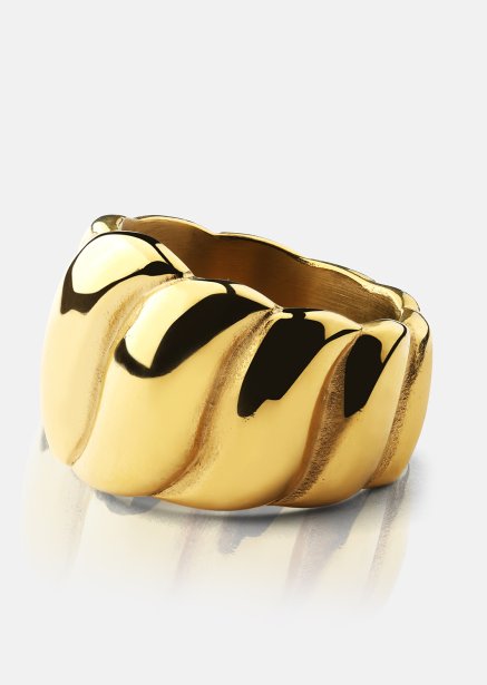 Ring Bold Wave - 18K Verguld
